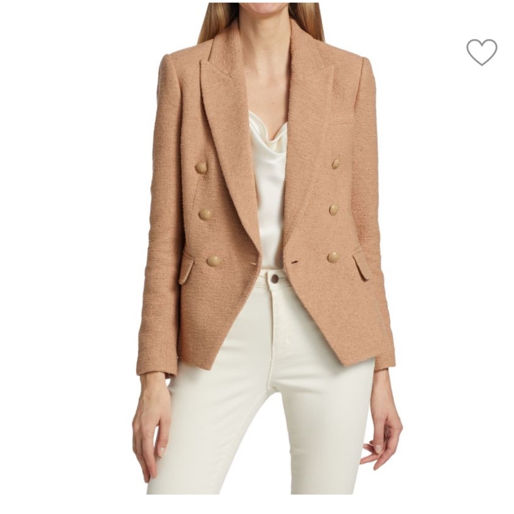 Lagence Kenzie Double Breasted Blazer in Light Mocha. Size 12. NWT